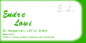 endre lowi business card